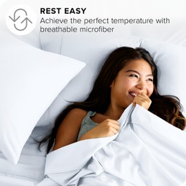 Ivy Union Microfiber Pillowcases - Breathable & Soft - Set of 2 (King, White)