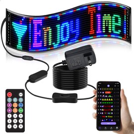 GOTUS Programmable LED Sign,LED Sign for Business,Bluetooth APP Control,DIY Design Text, Patterns, Animations