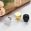 M METERXITY 2-Pack Matte Black Cabinet Knobs, 1-1/10" Striped Round