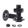 QANCEN 10 Pcs Flanged Button Head Socket Cap Screws M6x40mm,