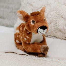 The Petting Zoo Fawn Stuffed Animal Plushie, Gifts for Kids, Earth Keeperz Wildlife Animals, Zoologee Brown Fawn Plush Toy, 12 inches