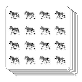 Zebra Animal Planner Stickers, 0.5in Monthly Scrapbooking Arts Kids DIY Crafting 208-Pack