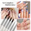 CHERIMOYA Kit 6 Pinceles Nail Art Perla Blanca