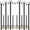 Mutovlin 6 Pack String Light Poles,10 Ft Light Poles for