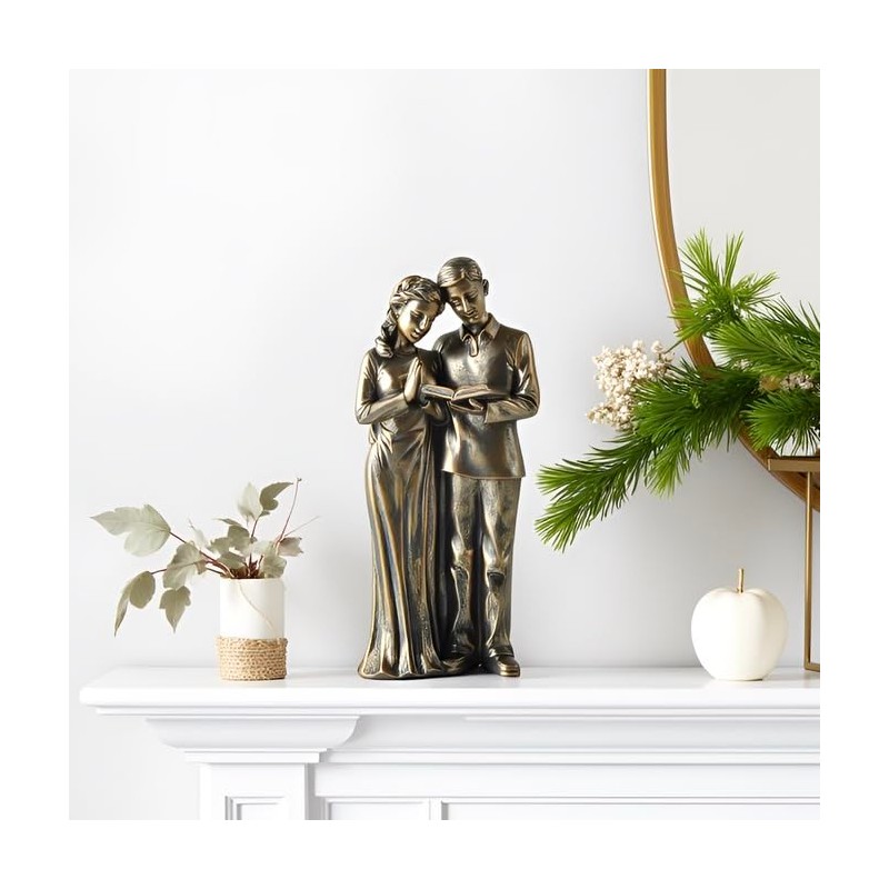 JFSM INC. Praying Husband and Wife Figurine – 8" Resin