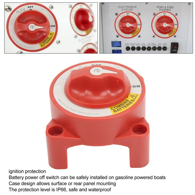 LOCADENCE 350A Battery Disconnect Switch, Waterproof Master Isolator Cut Off