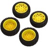 HOBBYPOWER 4pcs Wheel Rim & Rubber Tires (Front & Rear)