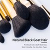 Luxury Enzo Ken Natural Black Goat Hair Makeup Brush Set