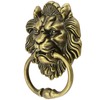 KEILEOHO 2 PCS 6.3 Inches Lion Head Door Knocker, Antique