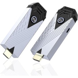 Wireless HDMI Transmitter and Receiver 4k, Wireless HDMI Extender for Seamless High-Definition Streaming from Laptop/PC/TV Box to Monitor/TV/Projector, 4K Decoding 1080P Out, Plug & Play