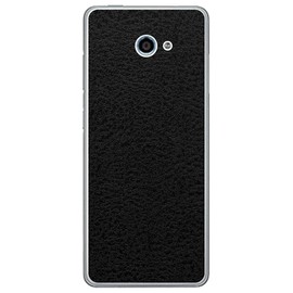 McHarrier Kyocera Easy Smartphone 2 A001KC Skin Seal Hard Leather Black Pattern Back Compatible Deco Sheet Leather Style