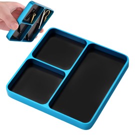 Magnetische Teileablage, Magnetische Elektronische Reparaturschrauben Teile-Organizer Magnetischer Werkzeugablagehalter Schrauben Steckschlüssel Bolzen Stifte Kleinteile(Himmelblau)