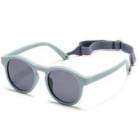 KOMUNJ Baby Sonnenbrille, Kinder Sonnenbrillen, mit Riemen Verstellbar für Jungen Mädchen Kleinkinder, 6Monate-3 Jahre Polarisierte Kindersonnenbrille