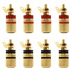 GeeSo 8pcs 34.5mm Brass Gold Plated Speaker Terminal Binding Support