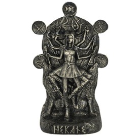 ZXPJUA Hekate Statue, Hecate Statue, Hekate Altar, Greek Goddess Sculpture Greek Mythology Witchcraft Altar， Creative Desktop Decorations (Bronze)