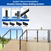 Muzata 8Pack Adjustable Glass Clamp for Thickness 5/16"-1/2"(8mm-12mm) Black Square