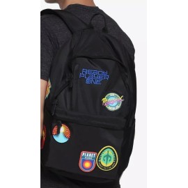 Bioworld READY PLAYER ONE MOVIE BLACK ALL OVER PATCH X-LARGE LAPTOP BACKPACK