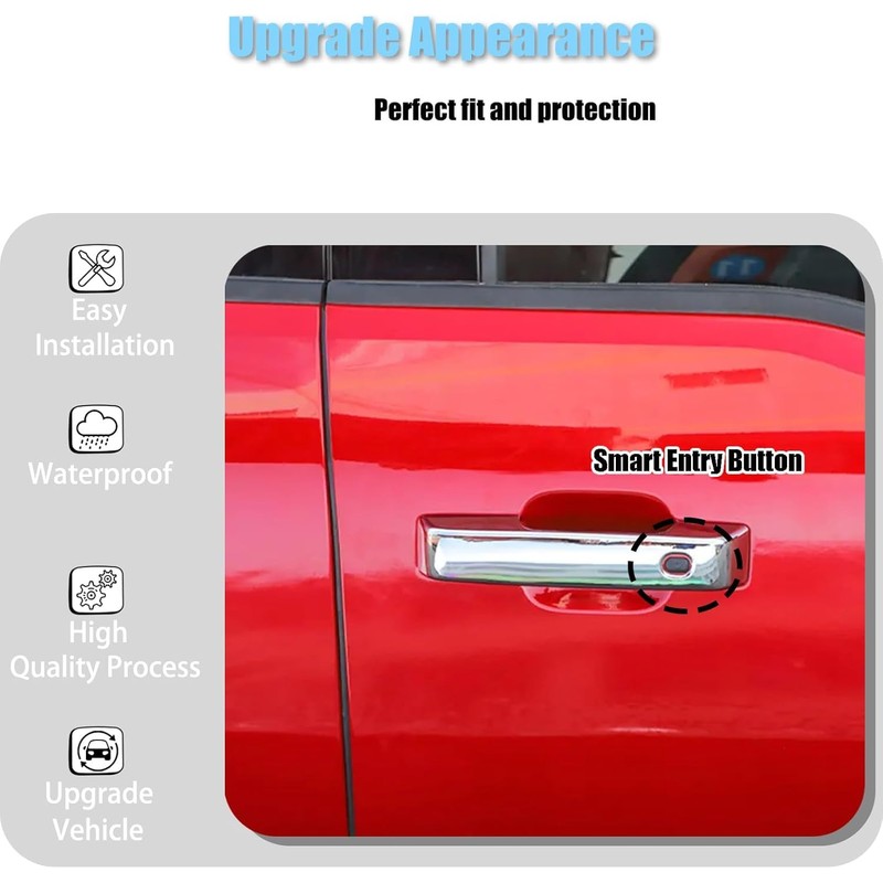 AUCERAMIC Chrome Mirror Caps Fit for Ford F150 2021 2022