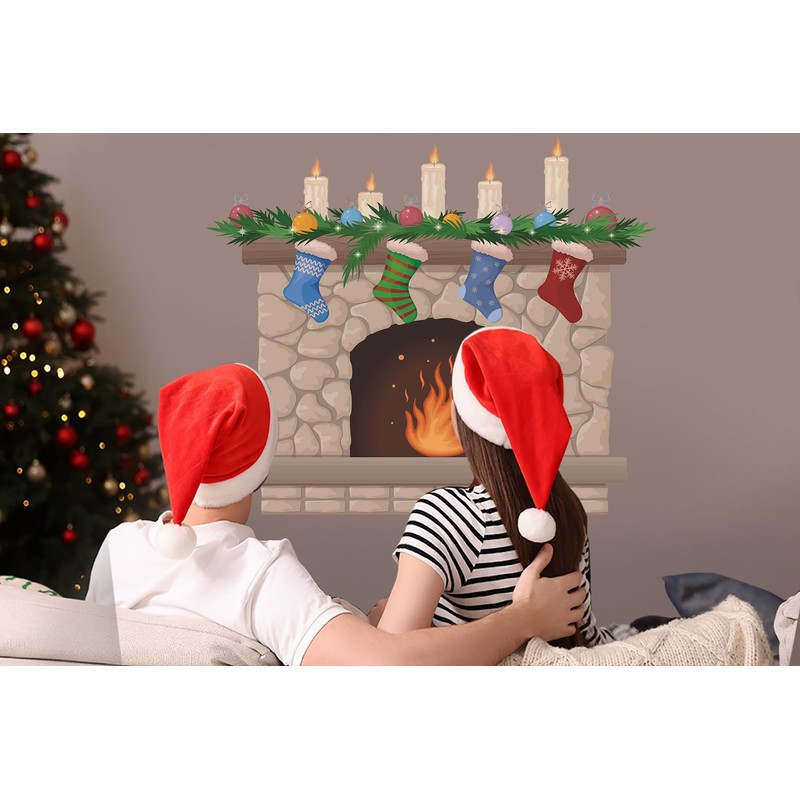 HPNIUB Christmas Santa Claus Wall Stickers,Christmas Window Stickers,Christmas Wall Decoration