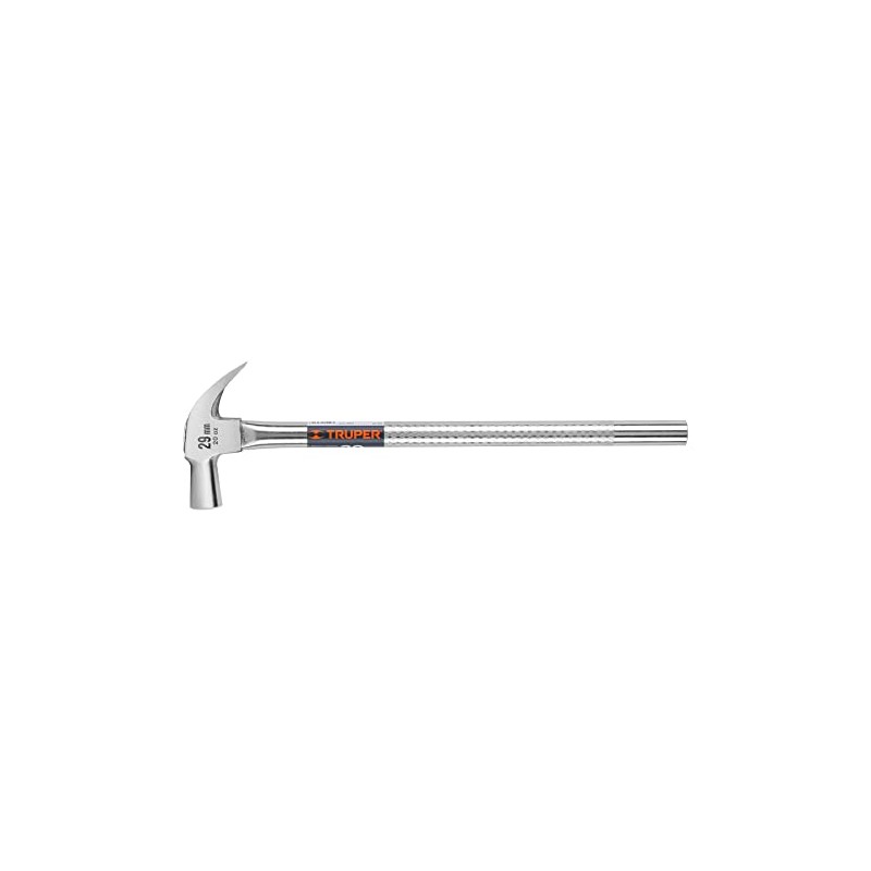Truper MAC-29T Martillo cabeza cónica, uña curva, 29 mm, mango