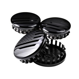 3.25In 83MM Blackout American Flag Wheel Center Caps for Chevy Silverado, Tahoe, Suburban, GMC Sierra Yukon Denali 2014–2020 | Fits 20" & 22" Rims | Replaces 22837060, 9596403 (Set of 4)