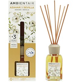 Ambientair Difusor de Varillas 100 ml  Aroma Flor de Azahar  Mikado Clsico  Aromatizante Floral y Clido para el Hogar                                 