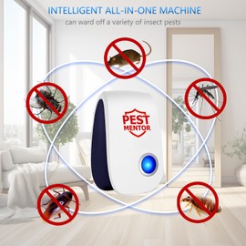 Ultrasonic Pest Repellent 10 Packs, Plug-in Pest Control Device Indoor for Repel Mosquitoes, Flies, Spiders, Beetles & Mice, Silent Solution for Homes, Offices, Kitchens, Insect Repellent