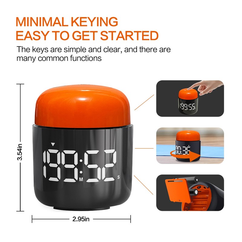 Digital Timer, Kitchen Loud Alarm Cooking Timer, Big Visual Desk
