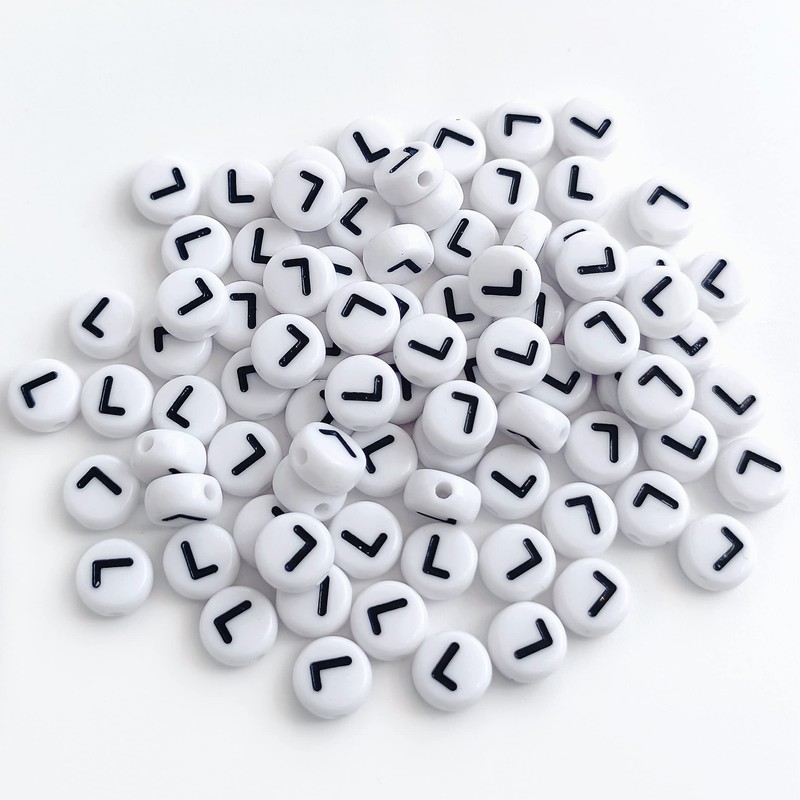 Bxwoum 100PCS Letter Beads Acrylic Alphabet Beads for Jewelry Making