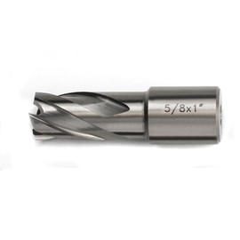 OSCARBIDE 5/8"x1"Annular Cutter 5/8 inch Cutting Diameter,1 inch Depth of Cut,3/4 inch Weldon Shank 2 Flat Mag Drill Bit with Pilot Pin for Magnetic Drill Press,1 Piece
