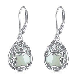 Moonstone Filigree Drop Dangle Teardrop Earrings 925 Sterling Silver Moonstone Leverback Earrings for Women Jewellery Gifts