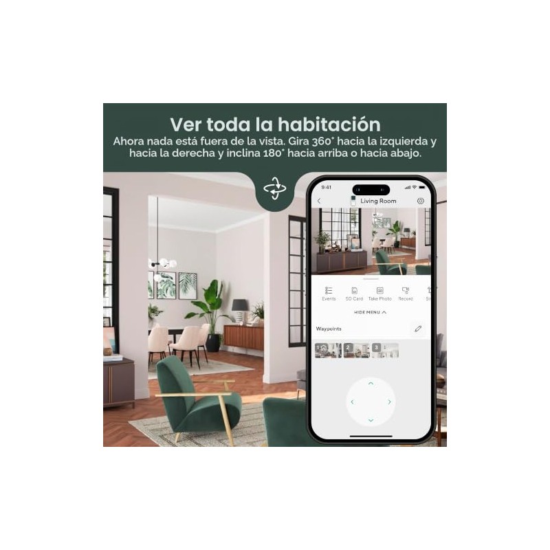 WYZE CAM Pan v3 InteriorInteriorExterior IP65 1080p PanTiltZoom Cmara de