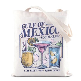 TSOTMO Gulf of Mexico Social Club Tragetasche, patriotisches Geschenk, Progressives Demokrat, Hangbag, Gulf Social Club, Cocktail-Geschenk, Golf von, medium