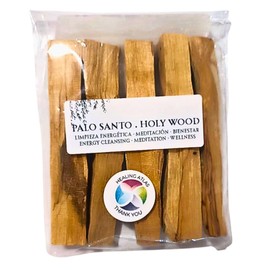 Healing Atlas | Palo Santo (Holy Wood) – 5 Sticks + Selenite | Energy Cleansing & Protection Kit | Kit de Limpieza Energética y Protección Espiritual (5)