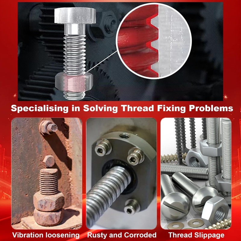 Rusoz Rusoz Thread Lock Red 50 ml, High Strength Locktight