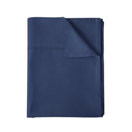 Flat Sheet Only TwinXL Size, 400 TC 100% Egyptian Cotton Flat Sheet - Wrinkle, Fade, Stain Resistant (Navy Blue, TwinXL)