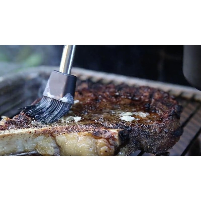 Outset Basting Pot and Brush, Cast Iron Pan and Sauce
