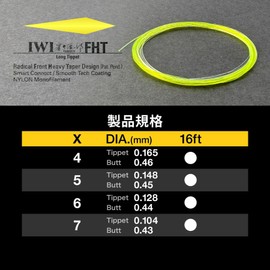 VARIVAS FHT 16ft 7X TL-56 Harris Tapered Leader Iwai Version