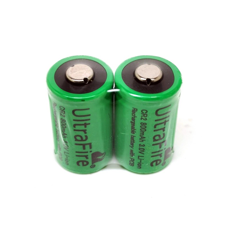 UltraFire Charger + 2x 800mAh 3.0V Rechargeable Battery For UltraFire