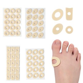 Pack of 60 Corn Plasters, Foam Callus Cushions, Corn Rings, Bubble Plasters, Corns, Anti-Friction, Reduces Foot and Heel Pain on Toes, Callus, Non-Slip, 4 Large Leaves