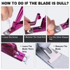 Elegant Violet Red Premium Adjustable Stainless Steel Artificial Acrylic Fake