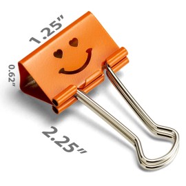 Officemate Assorted Colors Medium Binder Clips 1.25 Inch Wide 36 Pack Durable Steel