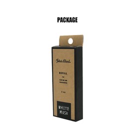 John's Blend OA-JON-34-1 Car Air Freshener Refill Clip On Air Freshener, White Musk, Pack of 2