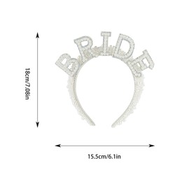 Hoshisea Pearl Headband, Pearl Headband, White Bridal Headband, for Wedding Parties, Wedding Parties and Related Social Occasions