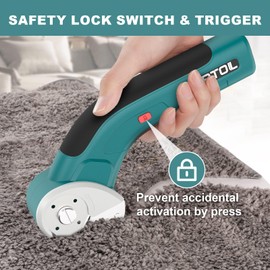 GARTOL Electric Cardboard Cutter, Cordless Electric Scissors for Box, Plastic, Carpet, Fabric, Leather, Cardboard, Low Noise, Portable Powerful Rotary Cutter for Sewing, Crafts, DIY Projects