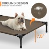 Heeyoo Elevated Dog Bed with Canopy, Portable Dog Cot with