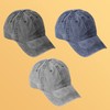 MEINICY 3 Pack Washed Plain Baseball Cap, Retro Adjustable Dad