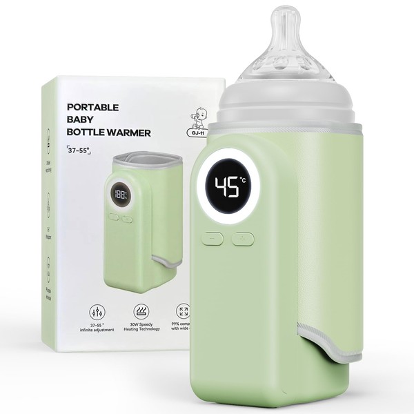 Portable Bottle Warmer for Travel,Fast-Heating & Precise Temperature,USB-C Fast Charging