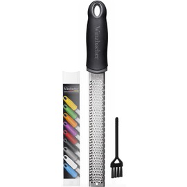 Winzbacher® Premium Zester / Grater, Parmesan / Lemon / Nutmeg / Ginger Grater and Much More Razor-Sharp Stainless Steel Blade, Dishwasher-Safe, Incl. Protection & Cleaning Brush