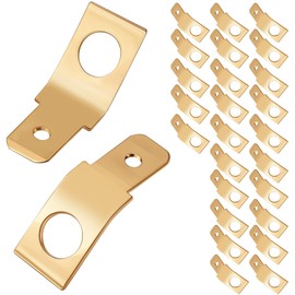 25Pcs Solderless Wire Connectors Non-Insulated Male to Male Electrical Adapter Spade Connectors 1/4" Male Tab Crimp Brass Copper Spade Terminals, Quick Disconnect Wire Connectors for Industrial Car